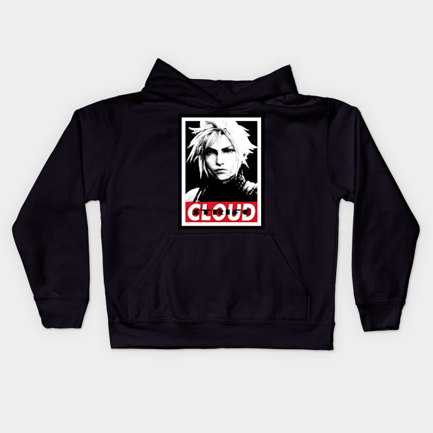 Cloud Strife FF vii remake 2 Kids Hoodie by beardline